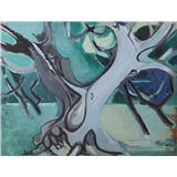 Edouard Pignon – “Boomgaard”, gesigneerd en gedateerd '51 rechtsonder en verso voorzien van een atelierstempel, olieverf op doek, 50 x 65 cm – kavel bij Venduhuis De Eland