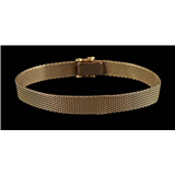 Gouden plaatarmband, 14-krt., 7 mm breed, 18 cm lang, 18,6 gram (diverse knikjes in band) – kavel bij Veilinghuis Derksen