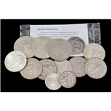 Kavel diverse zilveren munten waaronder 5 Rijksdaalders 1959, 1960, 1961, 2 maal 1964 en 1966, 2 maal zilveren 10 Gulden, 1970 en 1973 en 50 Gulden… – kavel bij Veilinghuis Derksen