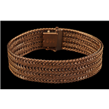 Gouden plaatarmband, 18-krt., 20 cm lang, 58 gram – kavel bij Veilinghuis Derksen