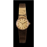 Tusal dames polshorloge, quartz uurwerk, in gouden kast, aan gouden band, 14-krt., bruto 33,5 gram – kavel bij Veilinghuis Derksen