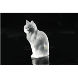 Lalique crystal sculptuur van een kat, gesigneerd – kavel bij Veilinghuis Korendijk