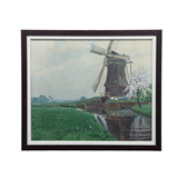 Ernst Dorn (1889-1927), Zomerlandschap met molen en bloeiende fruitboom, gesigneerd, en gedateerd '1926' (linksonder), olieverf op doek – kavel bij Medusa Auctioneers