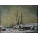 Felix De Block (1893-1959) Winterlandschap, olieverf op doek, gesigneerd (rechtsonder) – kavel bij Medusa Auctioneers