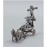 Een zilveren miniatuur strijdwagen, Nederland 20e eeuw – kavel bij Medusa Auctioneers
