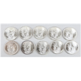 10 x 1 troy ounce 999/1000 zilveren American Eagle, one dollar, tot 10x – kavel bij Veilinghuis Omnia