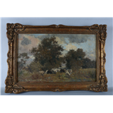 Louis Albert Roessingh – Roessingh, Louis Albert (1873-1951) "De schapendrift", gesigneerd voluit linksonder, olieverf/doek, h 27 x b 44,5 cm – kavel bij Veilinghuis Omnia