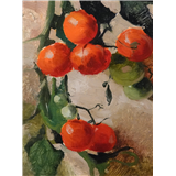 Jan Voerman jr – Tomatenplantniet gesigneerd, met stempel versoolieverf op schildersboard28 x 23 cm – kavel bij Van Spengen