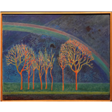 Dirk Breed – Landschap met regenbooggesigneerd Dirk Breed linksonderolieverf op doek40 x 50 cm.Herkomst: Kunsthandel Simonis & – kavel bij Van Spengen