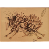 Karel Appel – Kat 1966gouache31 x 44 cmges – kavel bij Zuydwal Veilingen