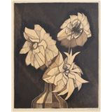 Lou Loeber – Dahlia's 1923ets31 x 25 cmges – kavel bij Zuydwal Veilingen
