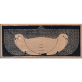 Samuel Jesserun de Mesquita – Duif 1933houtsnede20 x 48 cmges – kavel bij Zuydwal Veilingen